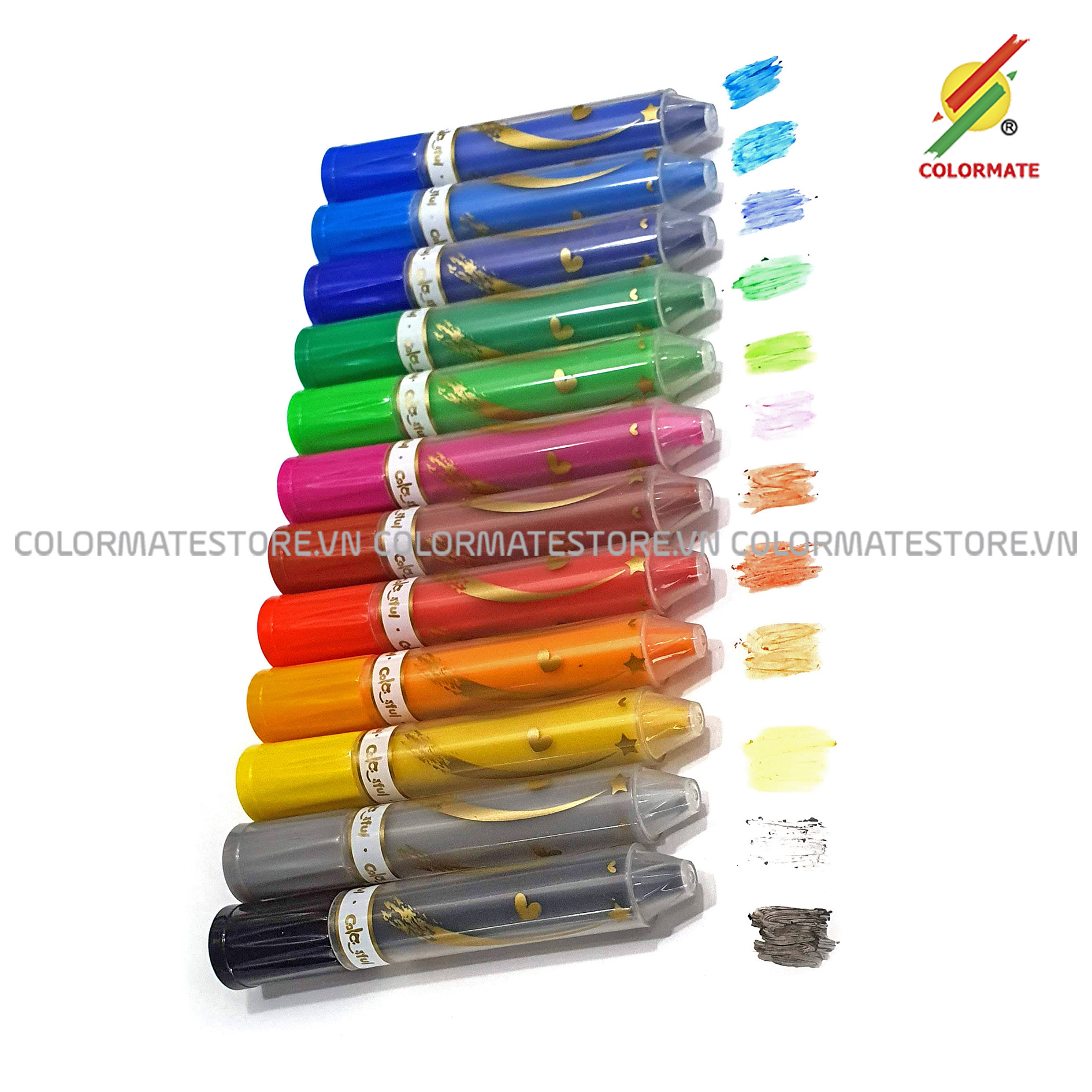 Bút sáp vặn 12 màu