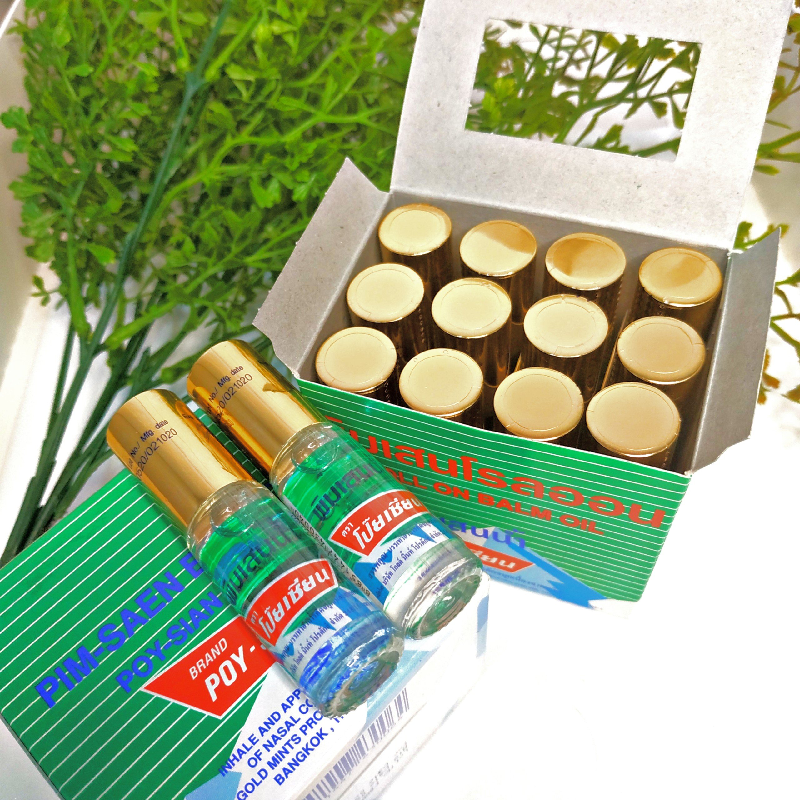 Combo 12 Chai Dầu Gió Lăn Bạc Hà PoySian Thái Lan