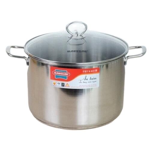 Nồi luộc gà inox 3 đáy Sunhouse SH28LG