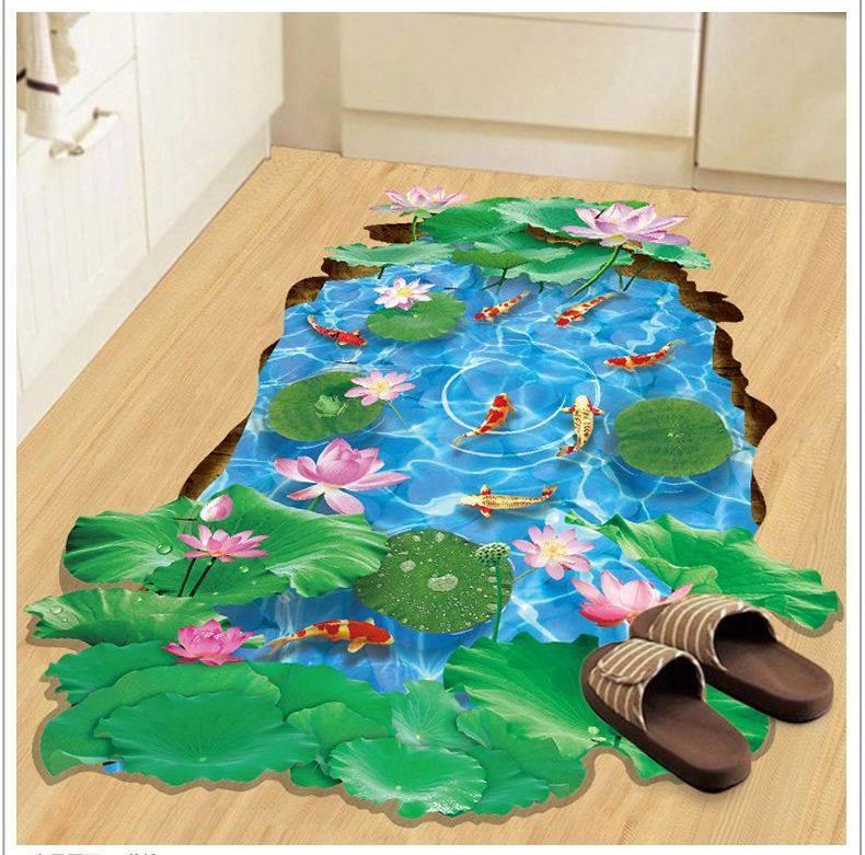 [HCM]DECAL DÁN TƯỜNG HỒ CÁ 3D SỐ 3