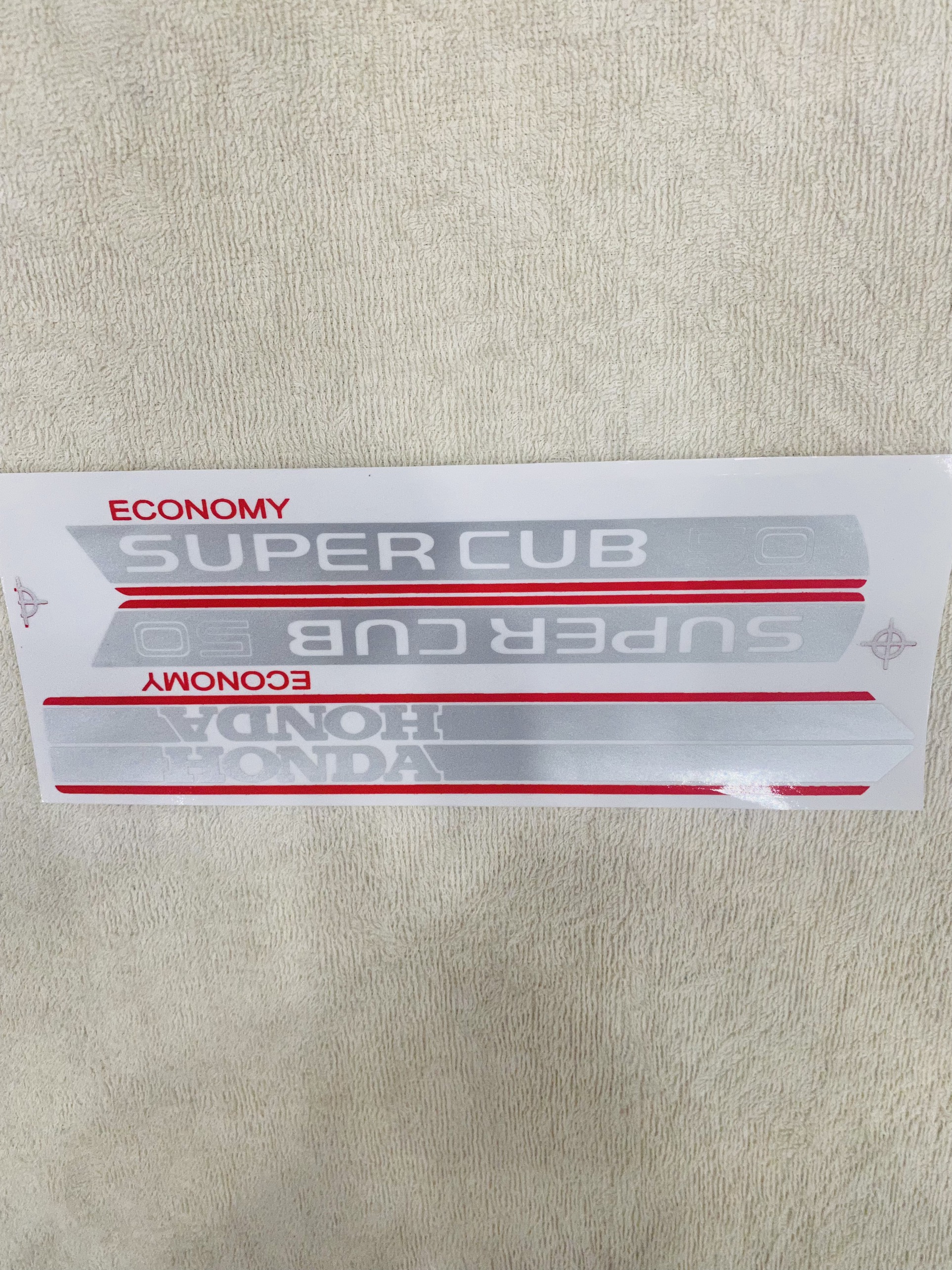 Bộ tem decal dán xe máy honda super cub đời 81 economy 50 zin thái siêu đẹp