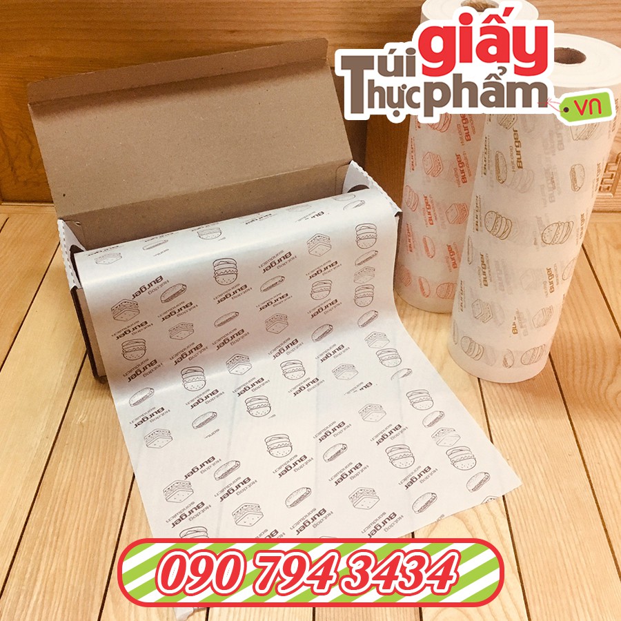 [Giá gốc]Cuộn Giấy Gói Thực Phẩm In Sẵn (40gsm)