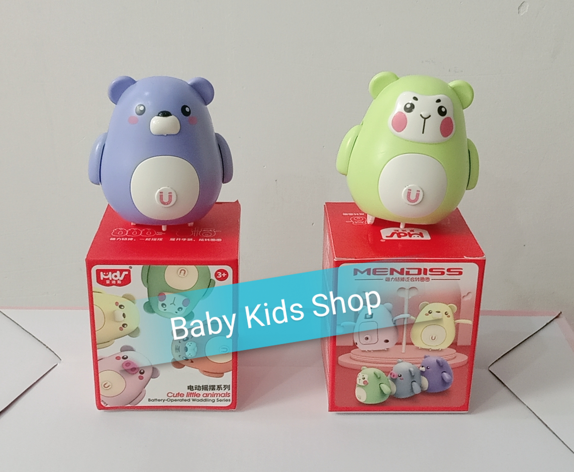 Lật đật hình con vật cao cấp( Chạy pin, ngộ nghĩnh, dễ thương, cute có nam châm)
