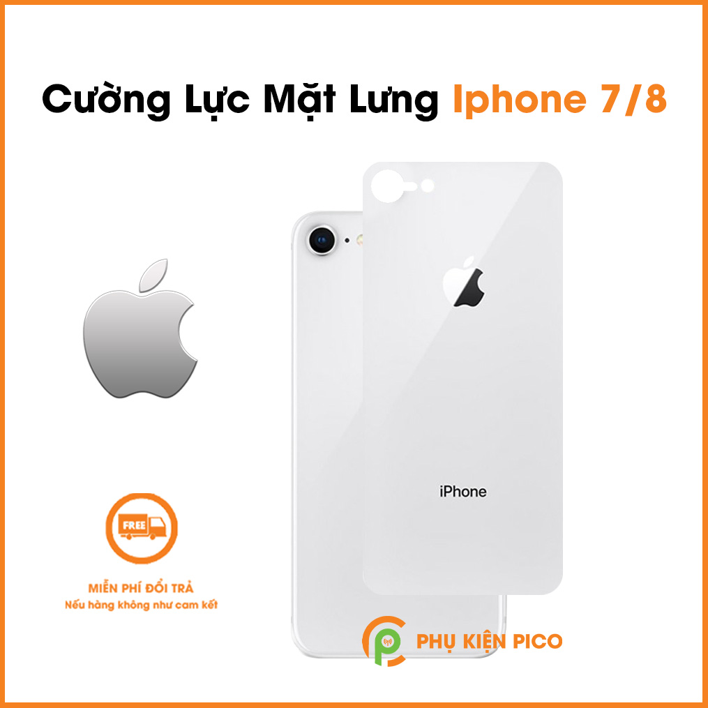 Kính cường lực mặt lưng Iphone 7/8 màu trắng độ cứng 10H dán full mặt lưng