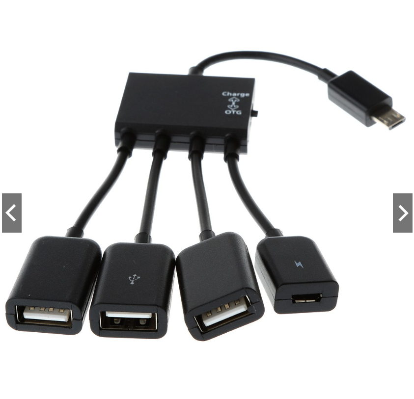 Cáp sạc 4 cổng Micro USB OTG HUB cho Samsung điện thoại Android PC