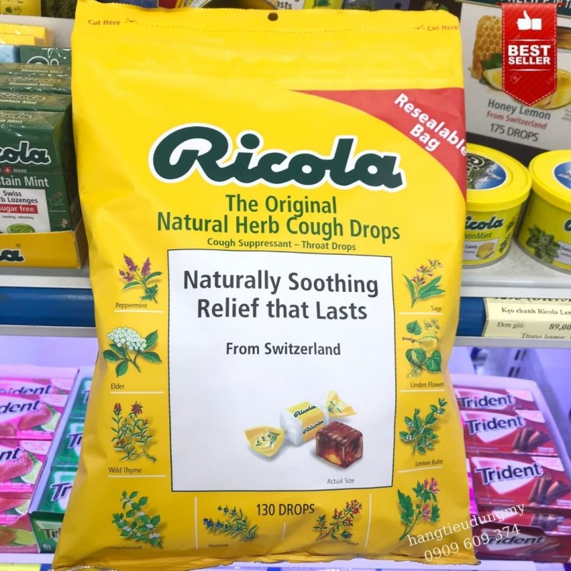 [HCM] Kẹo ngậm ho  Ricola của Mỹ