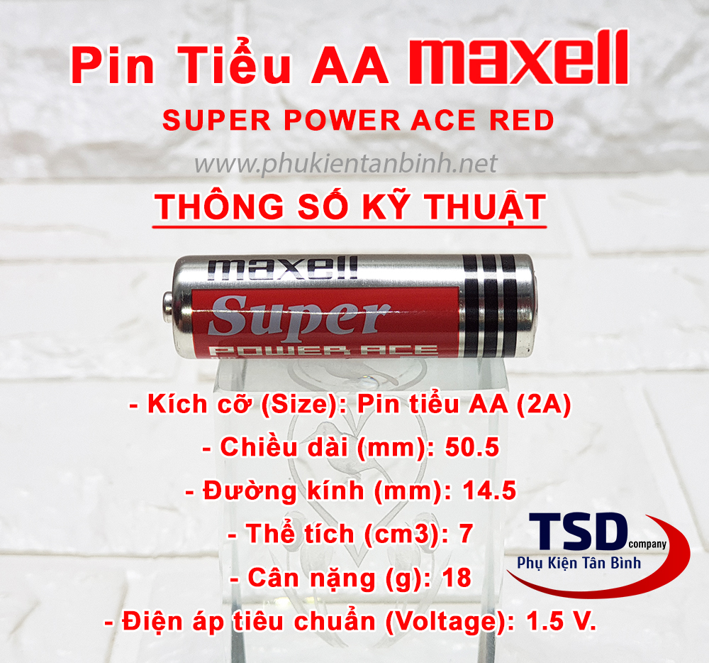 Vỉ 4 Viên Pin Tiểu Maxell AA Chính Hãng