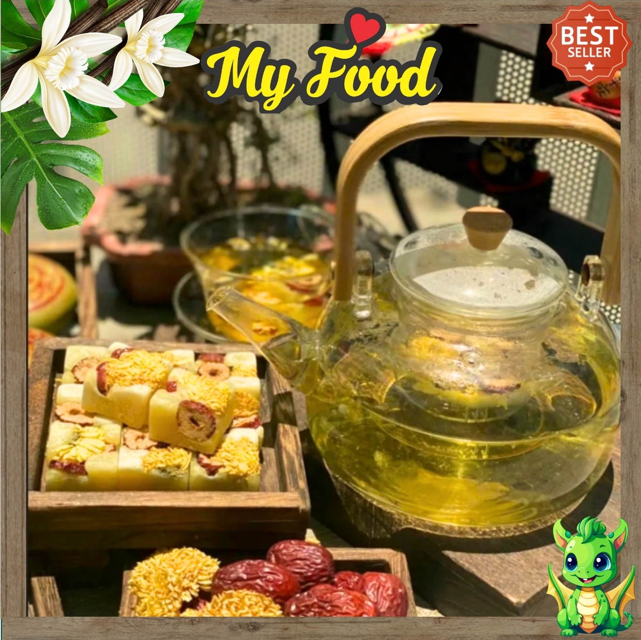 500g trà cúc đường phèn táo đỏ