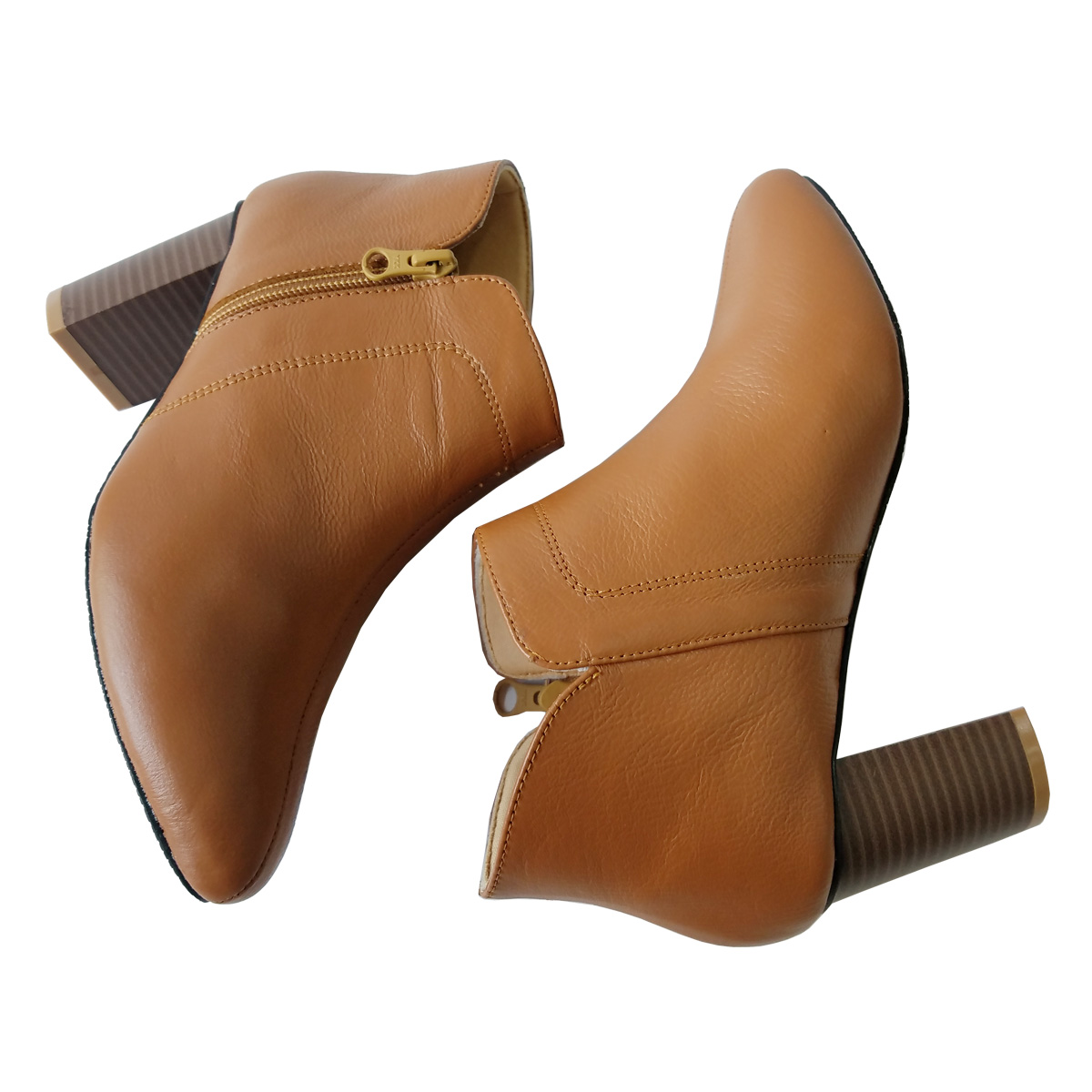 Giày Boot nữ Cổ Thấp BIGBEN Da Bò Cao 7 phân BTN7