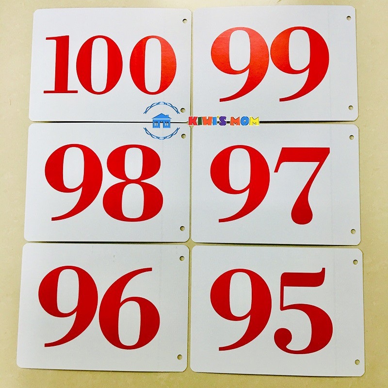 [Flashcard] Bộ Thẻ số (số 0 - 100 và dấu)