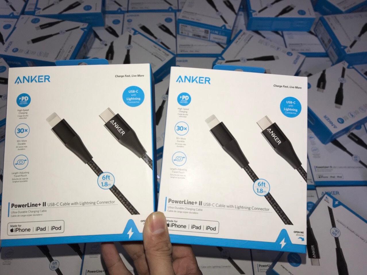 Cáp sạc iPhone Anker Powerline+ II USB C to Lightning dài 1.8m