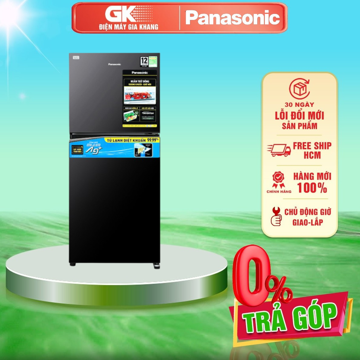 Tủ lạnh Panasonic Inverter 268 lít NR-TV301VGMV - GIAO TOÀN QUỐC - FREESHIP HCM