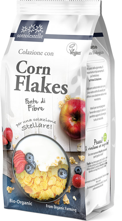 [Hoàn Tiền 15%]Ngũ cốc hữu cơ bắp ngô cán dẹp Sottolestelle Organic Corn Flakes 250g