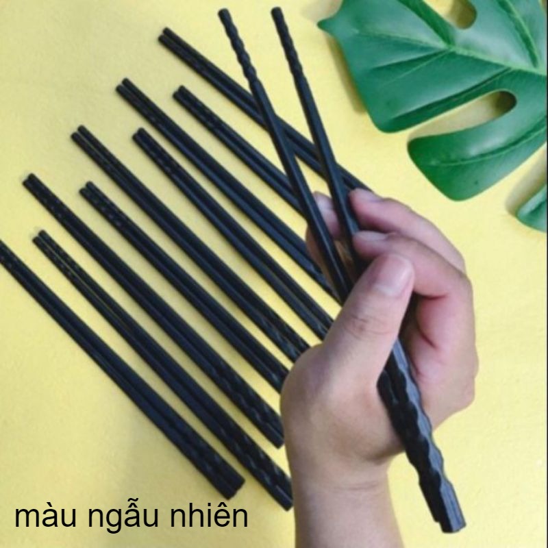 Set 10 đôi đũa nhựa kháng khuẩn có vân. đũa kháng khuẩn cao cấp