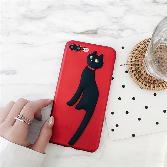 Ốp Lưng Dẻo Mèo Đuôi Dựng - Iphone 6, 6plus, 7, 7plus, 8, 8plus, X
