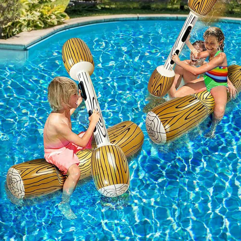 4PCS Swim Pool Joust Float Game Toy Inflatable Gladiator Party Duel Battle Set