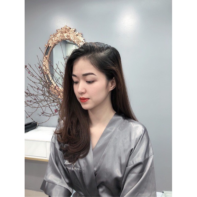 Áo choàng spa, áo choàng make up vải lụa cao cấp