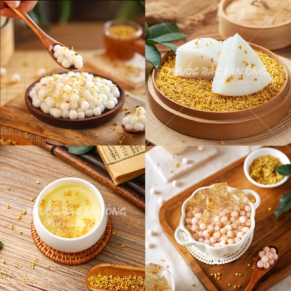 Quế hoa 500g, trà hoa mộc khô, thơm, trà mộc quế hoa, dùng pha trà, làm bánh, làm thạch