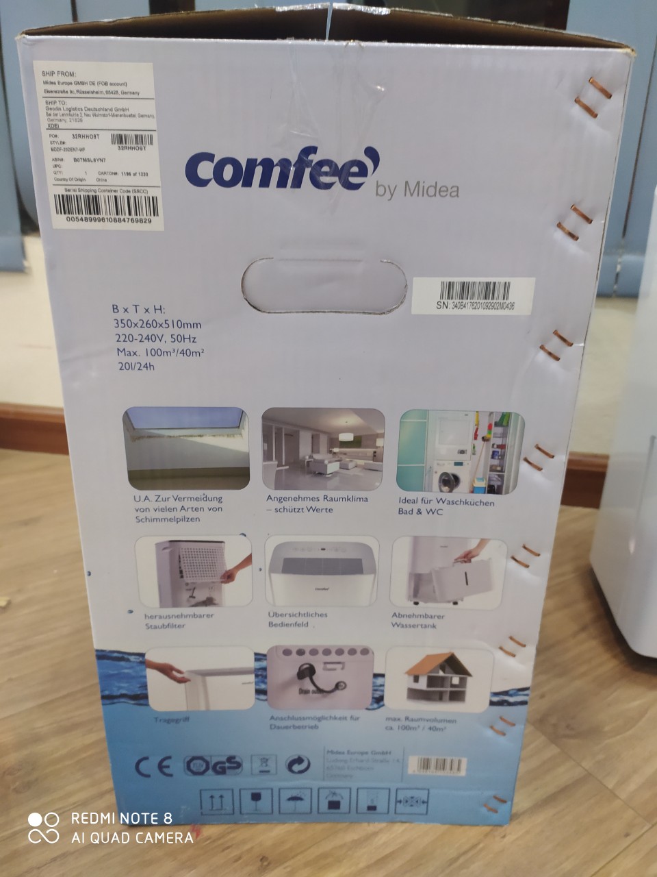 MÁY HÚT ẨM COMFEE MDDF-20DEN7-WF, tự động, tiết kiệm điện năng