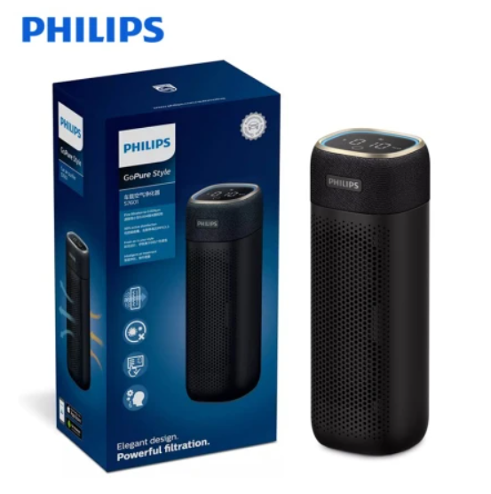 Machine deodorization and air purifier in-car shape Cup brand Philips S7601 (GP7601, sensor air quality 3 color, use the filter sanifilter plus 130 Life New