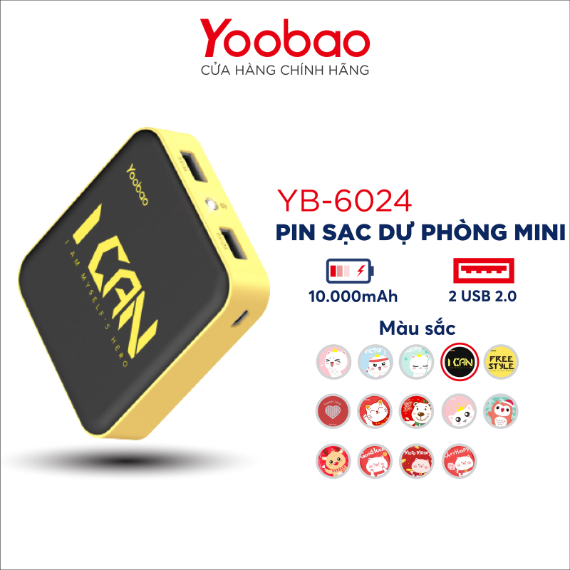 SẠC DỰ PHÒNG YOOBAO YB-6024 10000mAh - Hãng phân phối chính thức