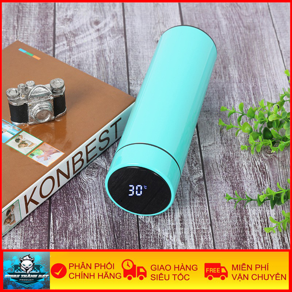 Bình Giữ Nhiệt INOX Cao Cấp Tích Hợp Đồng Hồ Theo Dõi Nhiệt Độ Đèn Led Cực Xịn - Bình giữ nhiệt 8 tiếng