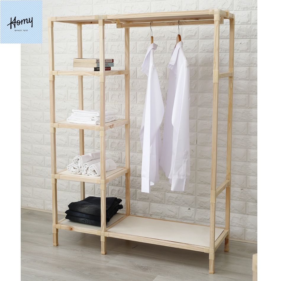 Kệ Gỗ Treo quần áo nhỏ gọn