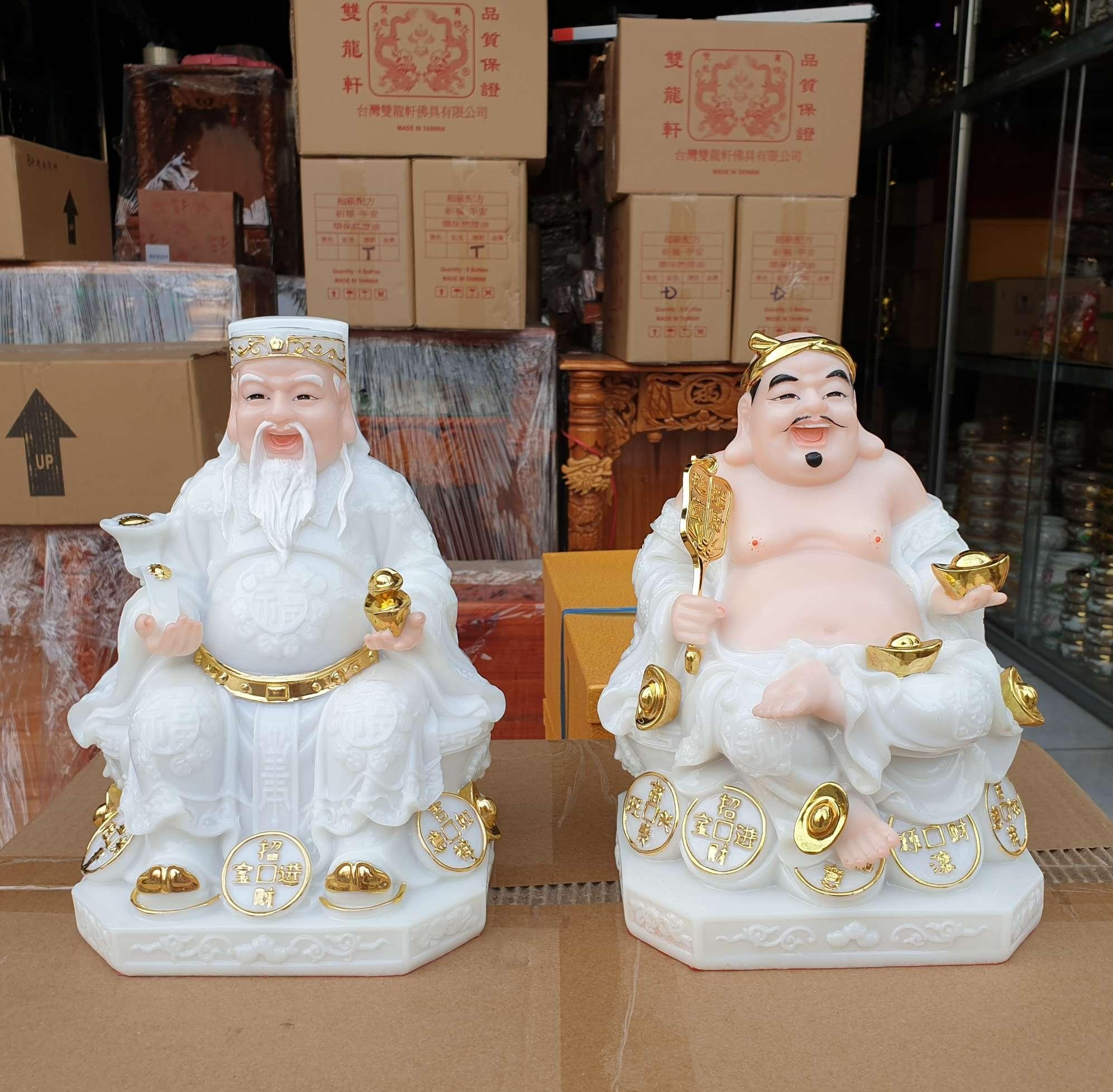 Cặp thần tài ông địa đá cao cấp cao 20 cm