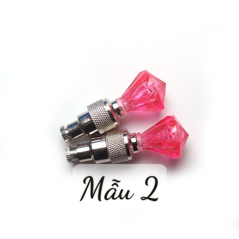 (2 đèn chọn màu)Đèn led gắn van xe đạp xe máy xe ô tô