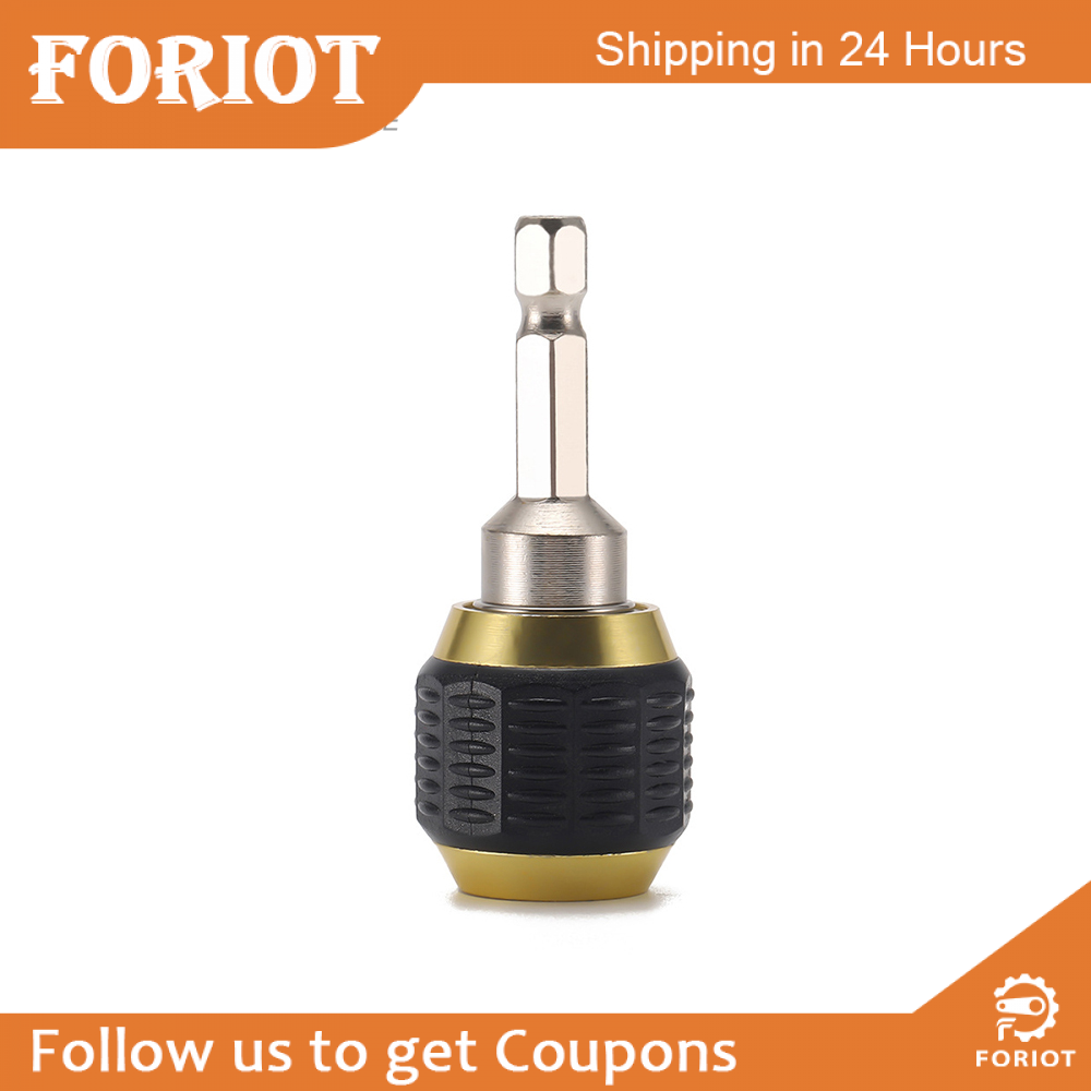 Foriot Tuốc Nơ Vít Đầu Kẹp Mũi Khoan Không Chìa Khóa 60Mm Bộ Chuyển Đổi Điều Khiển Tác Động Dụng Cụ Mũi Khoan Chuôi Lục Giác 1/4 Inch Dụng Cụ Chuyển Đổi Chuyển Đổi Nhanh