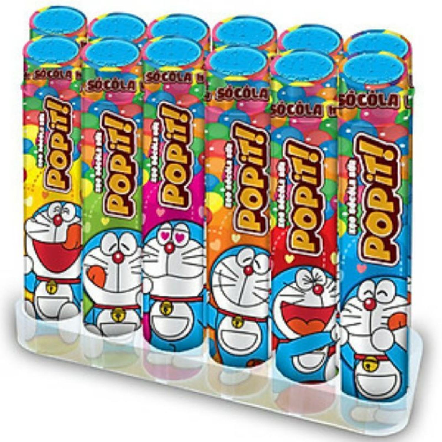 Kẹo ống popit socola trẻ em ( 1 vỉ 12 ống)