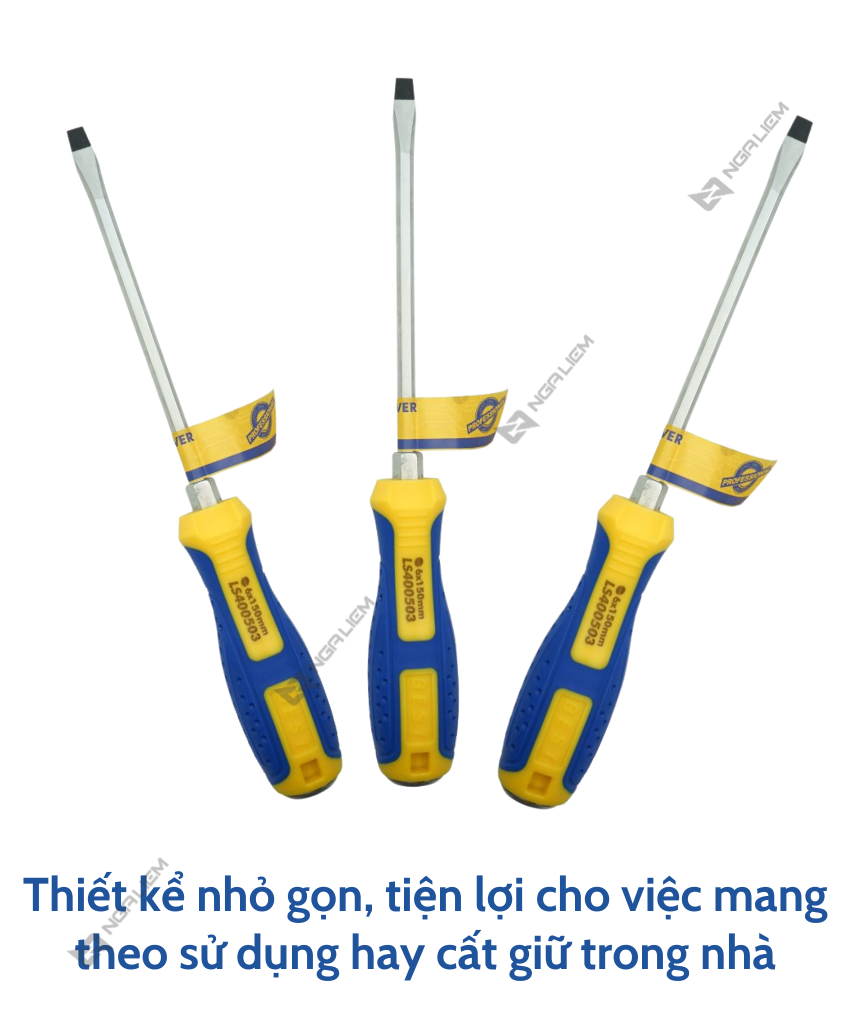 Tua vít đầu DẸP LS+ (6*150mm; 6*200mm; 8*150mm; 8*200mm)