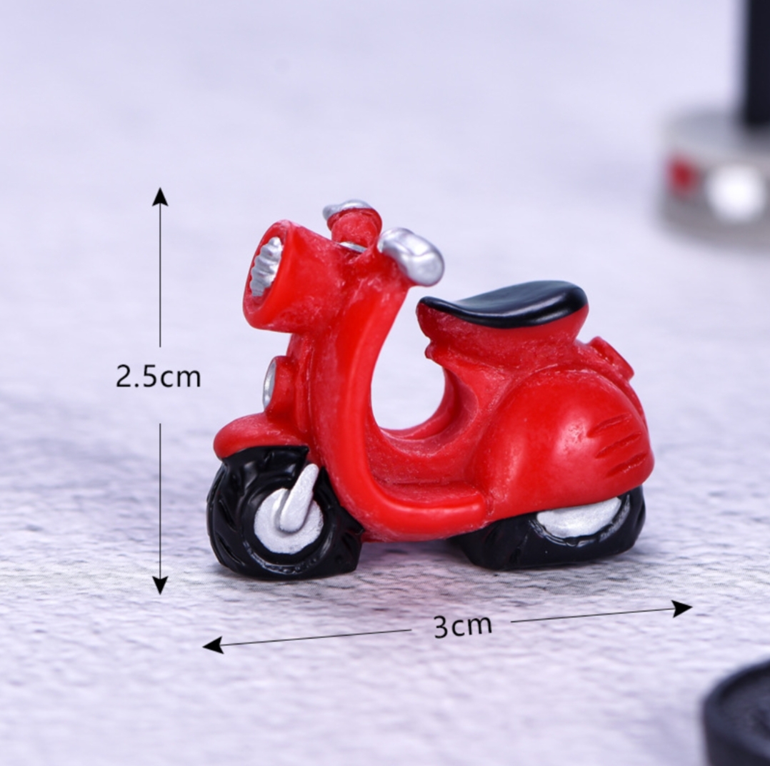 Mô hình xe máy cổ màu đỏ M2037