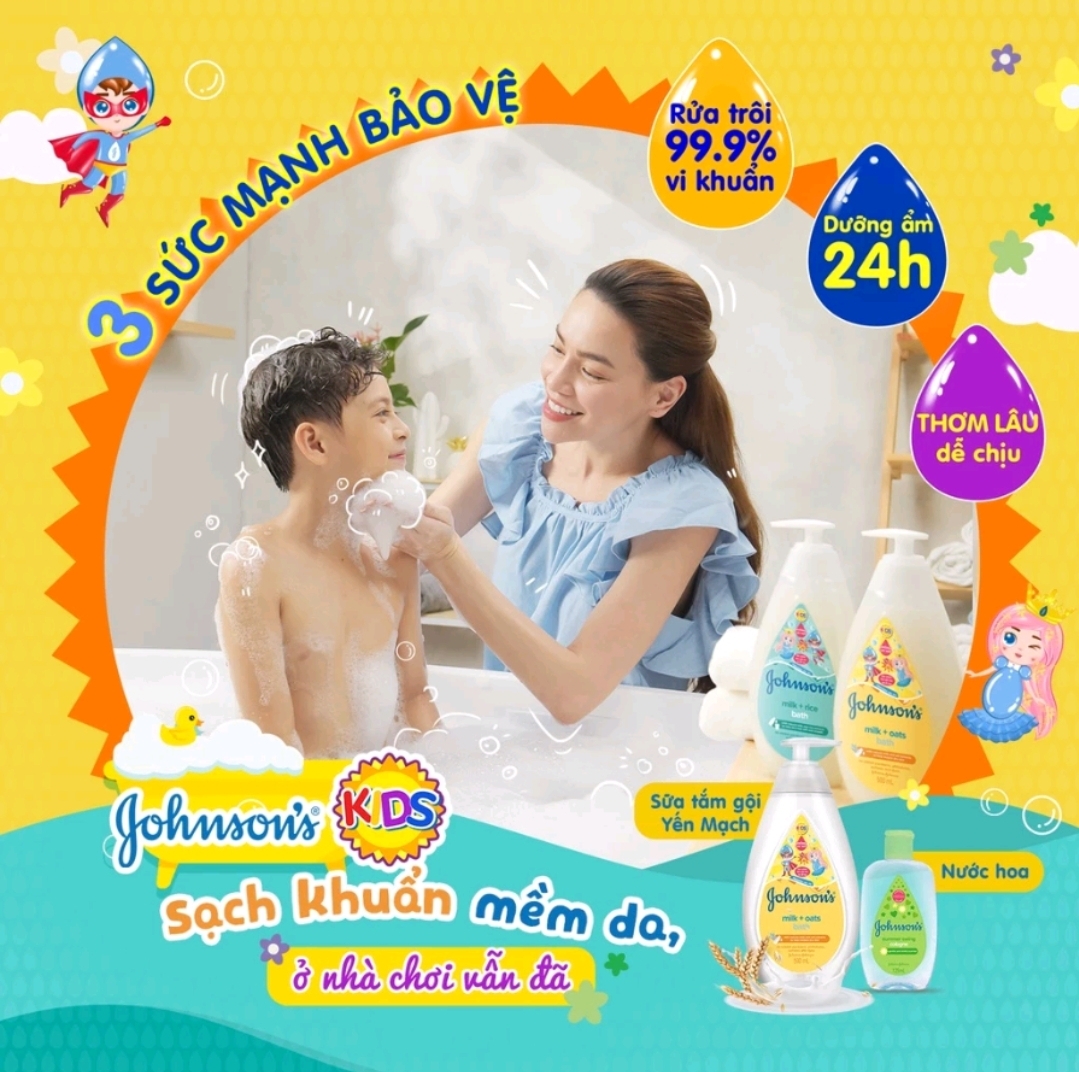 Sữa tắm Johnson's chứa sữa và gạo 1000ml