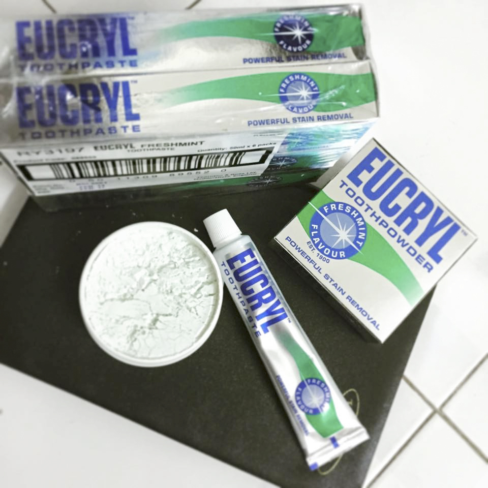 Combo 2 kem đánh răng và 1 bột tẩy trắng răng EuCryl Anh Quốc