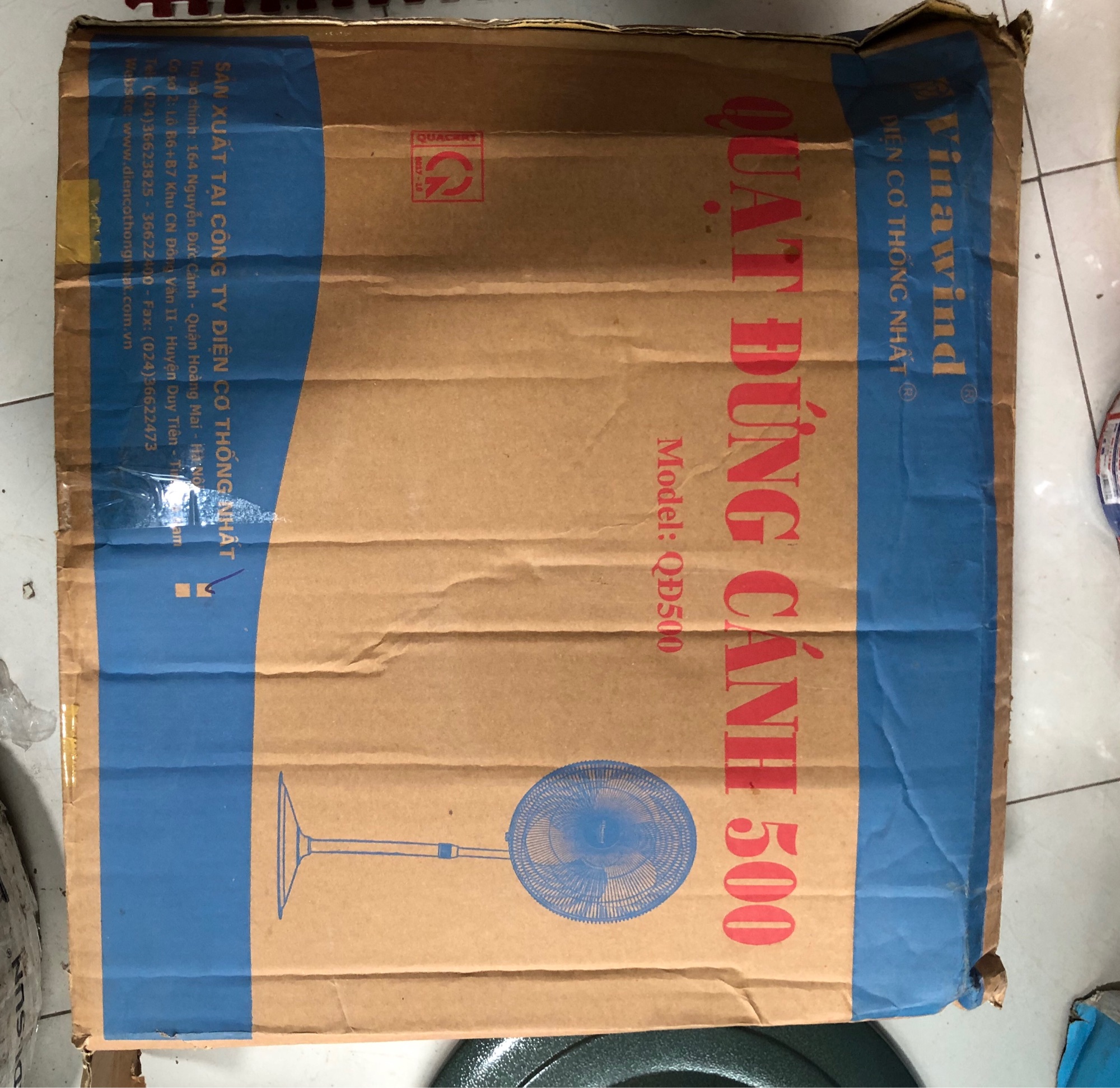 Quạt đứng cánh 500mm Vinawind QĐ500