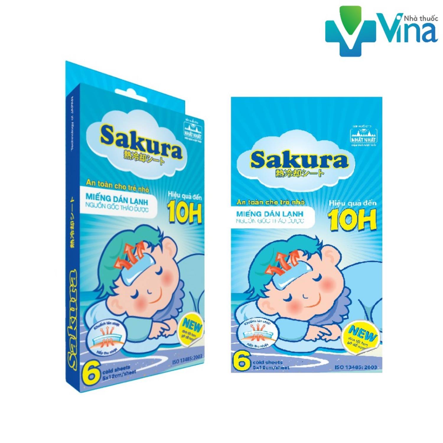 miếng dán hạ sốt sakura ƞhất ƞhất (Hộp 3 gói x 2 miếng)