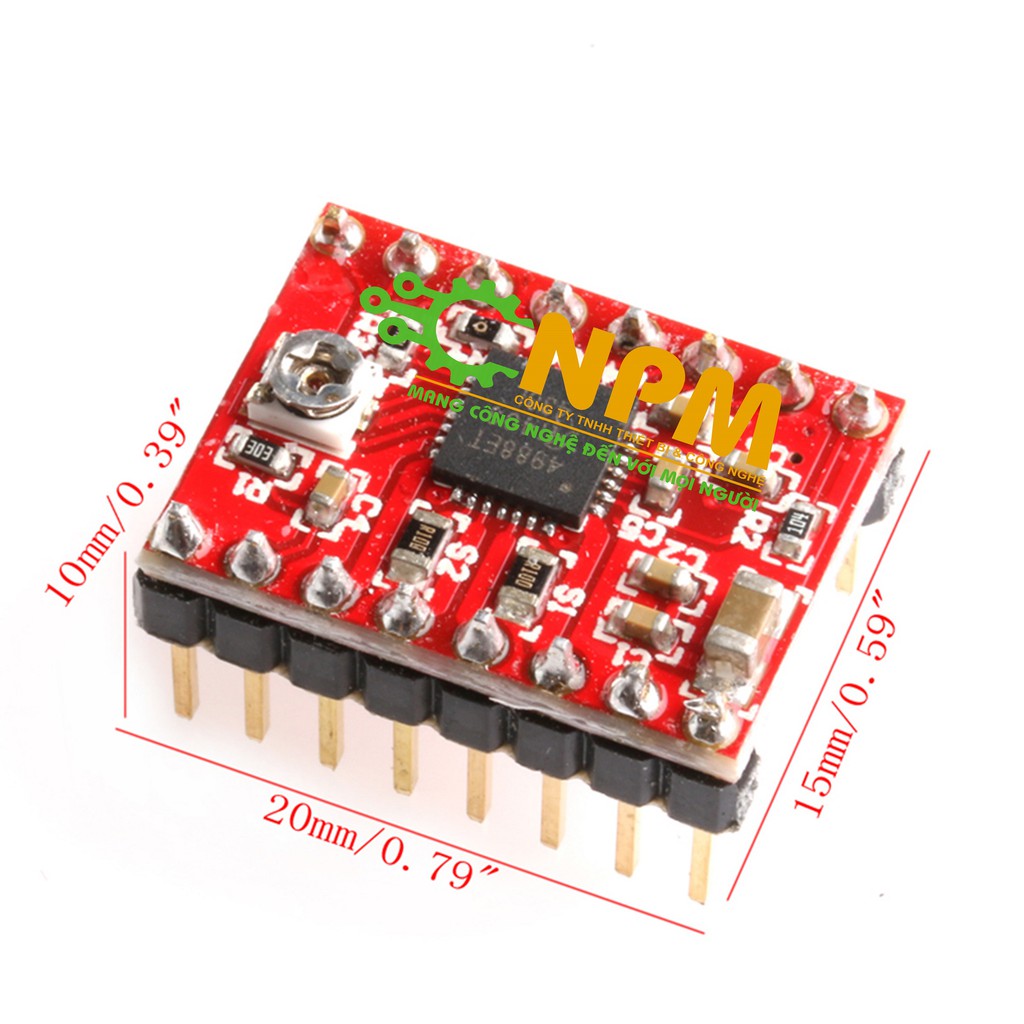 [HCM]driver động cơ bước A4988 (shield cnc v3 arduino)
