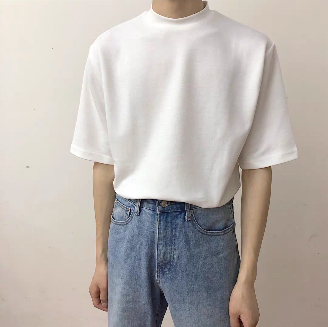 Áo thun unisex cổ ôm (cổ cao 1/3) BaSic CUD |GRU|