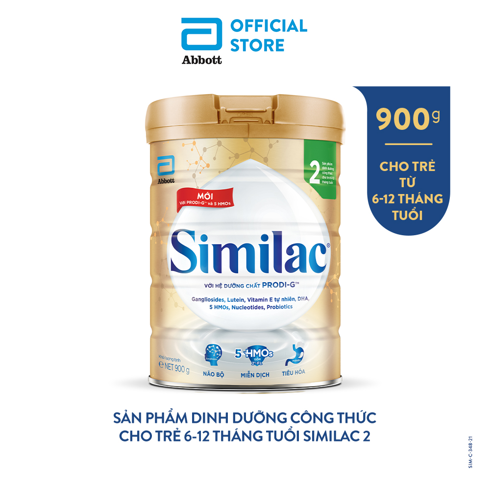 Sữa bột Similac 2 900g đột phá dinh dưỡng 5G cho trẻ từ 6