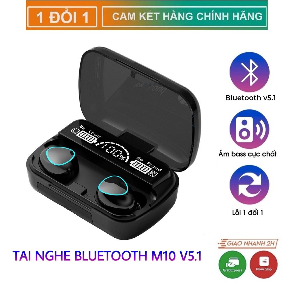 ( Hàng cao cấp ) Tai Nghe Bluetooth M10 Phiên Bản Pro 3500mAh Pin Trâu, Nút Cảm Ứng Tự Động Kết Nối Chống Nước Chống Ồn - Lỗi 1 đổi 1