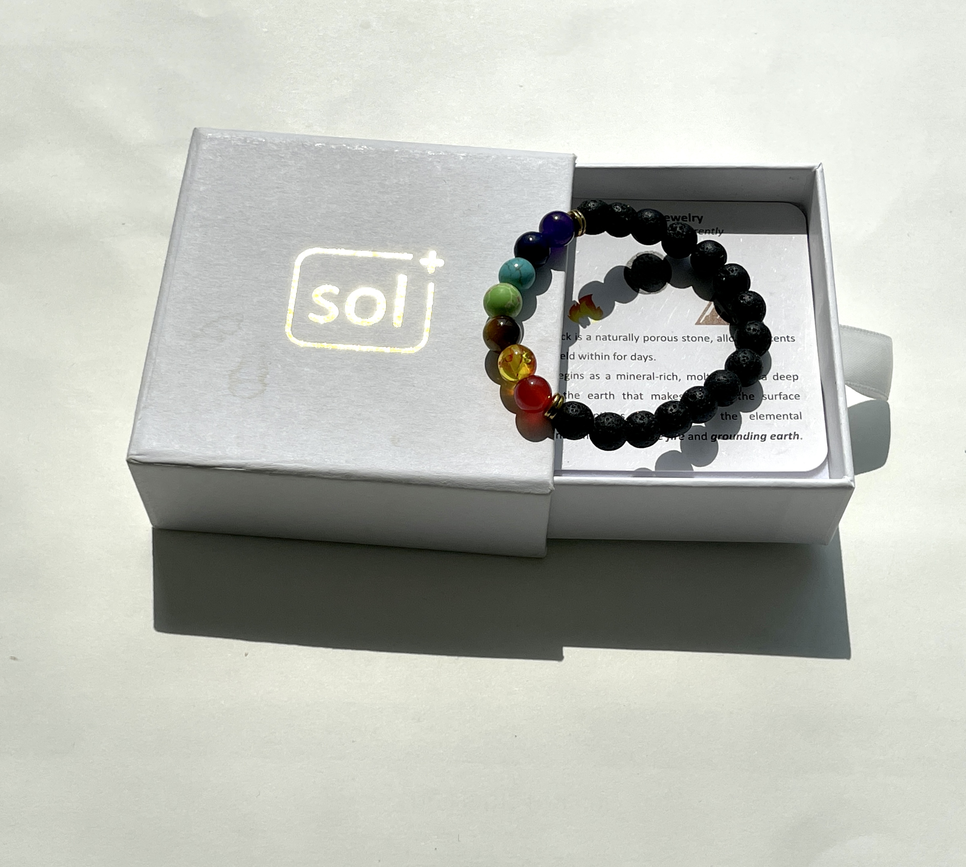 Vòng Tay Chakra 8mm Đá Nham Thạch Khuếch Xạ Hương Luân Xa Chakra Bracelet Lava Rock - Năng Lượng Tích Cực, May Mắn Sol Plus (Phiên Bản Đặc Biệt)