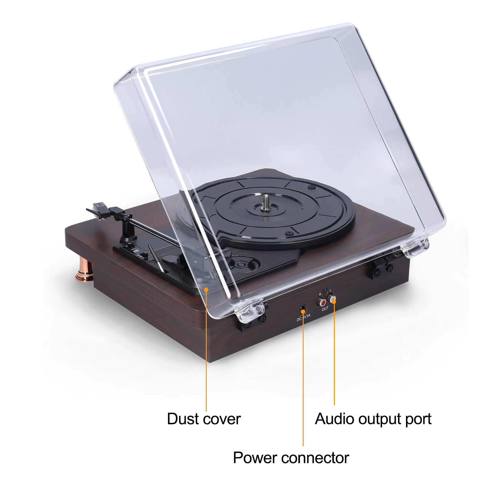 Máy Ghi Âm Vinyl Hoài Cổ Máy Ghi Âm Có Nắp Chống Bụi Máy Ghi Âm Phong Cách Hoài Cổ Cổ Điển