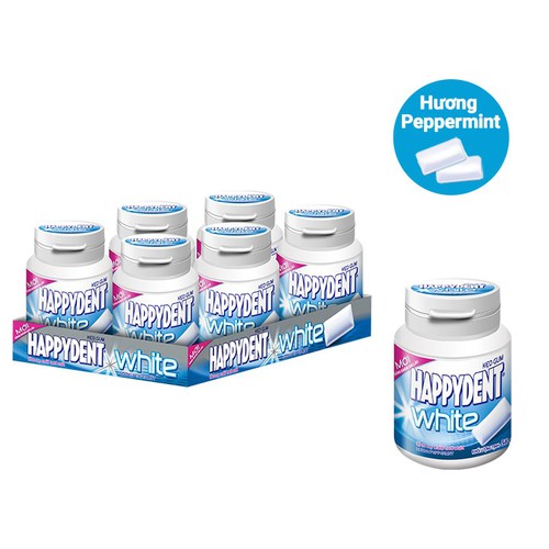 Combo 6 hũ Kẹo cao su sing gum Happydent White Mentos thơm mát | Lazada.vn
