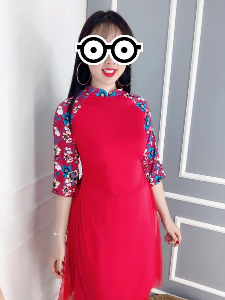 Set Áo dài cách tân kèm chân váy ren (Ảnh thật)