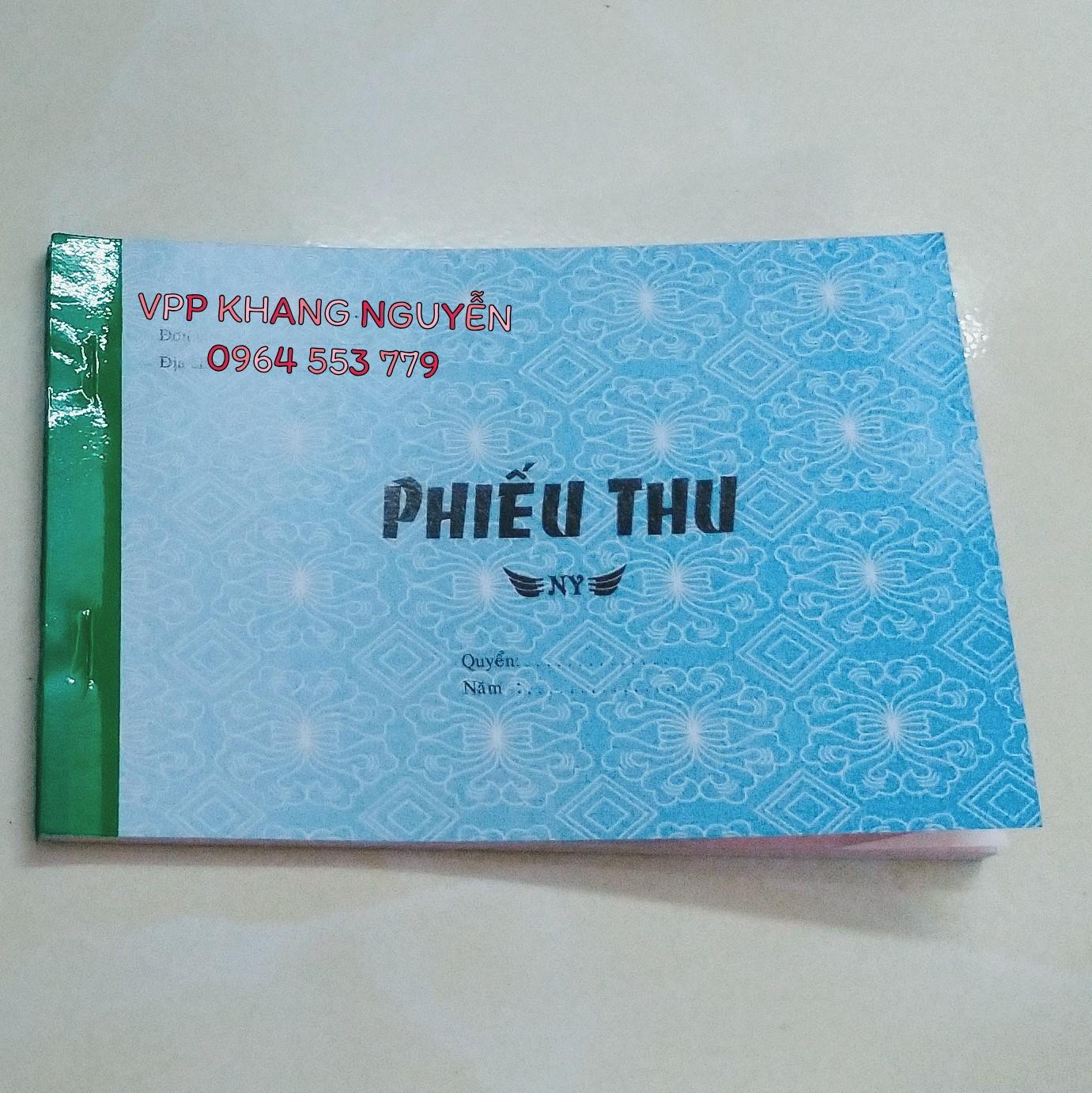 Phiếu Thu 2 Liên 60 Tờ Khổ 13x19cm Lốc 10 Cuốn