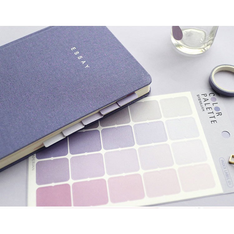 [Lấy mã giảm thêm 30%]Set 4 sticker color palette phụ kiện trang trí Decorme