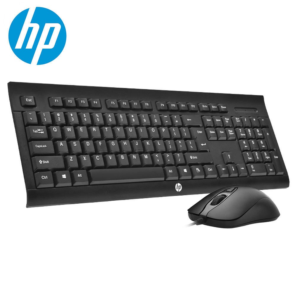 HP km100 ultra-quiet keyboard and mouse set-for office or school (black) best computer