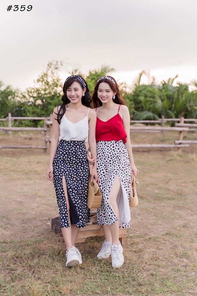 [VẢI VOAN ĐẸP] Áo 2 dây voan tim - áo hai dây nữ dễ phối đồ