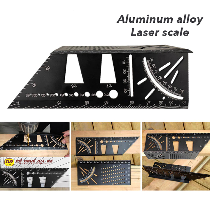Thước đo góc 45 90 độ đa năng 3D dùng lấy dấu gỗ làm đồ mộc